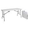 Τραπέζι μεταλλικό πτυσσόμενο βαλίτσα 152Χ69Χ74 εκ. με πλαστική επιφάνεια λευκό - KESKOR 49019