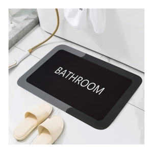 Χαλάκι - πατάκι μπάνιου Super Απορροφητικό BATHROOM μαύρο γκρι - KESKOR