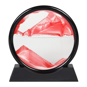 Διακοσμητικό επιτραπέζιο 3D ILLUSION Φ17,5Χ18,5 εκ. με κινούμενη άμμο Κόκκινη - KESKOR 77290-3