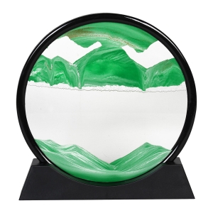 Διακοσμητικό επιτραπέζιο 3D ILLUSION Φ25,5Χ26 εκ. με κινούμενη άμμο Πράσινη - KESKOR 77291-1