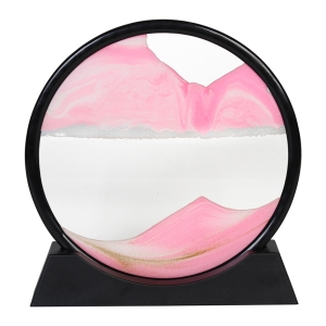 Διακοσμητικό επιτραπέζιο 3D ILLUSION Φ25,5Χ26 εκ. με κινούμενη άμμο Ροζ - KESKOR 77291-2