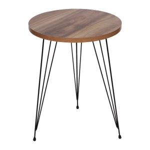 Τραπέζι σαλονιού βοηθητικό με ξύλινη επιφάνεια καρυδί - HP 07.01.0352