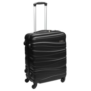 Βαλίτσα – Τρόλεϊ πλαστική ABS μεσαία 44Χ25Χ65 εκ. Μαύρη - KESKOR 08922-2