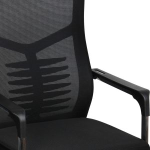 Καρέκλα γραφείου επισκέπτη 57Χ53Χ95 εκ. με μπράτσα και δίχτυ μαύρο - HP 01.01.1433