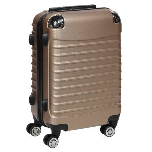 Βαλίτσα – Τρόλεϊ πλαστική ABS καμπίνας 38Χ22Χ56 εκ. χρυσή - KESKOR 16639