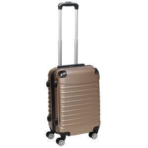 Βαλίτσα – Τρόλεϊ πλαστική ABS καμπίνας 38Χ22Χ56 εκ. χρυσή - KESKOR 16639