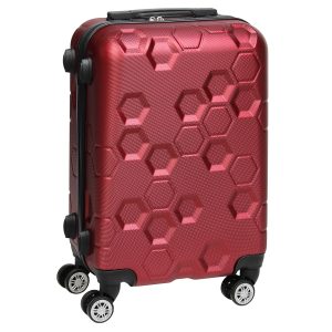 Βαλίτσα – Τρόλεϊ πλαστική ABS καμπίνας 37Χ22Χ56 εκ. κόκκινη - KESKOR 16642