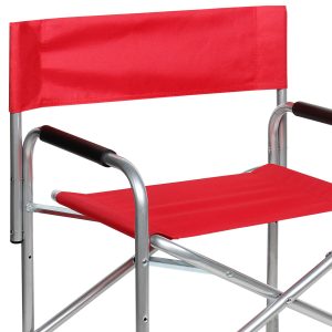 Καρέκλα σκηνοθέτη παραλίας μεταλλική πτυσσόμενη 59Χ48Χ79 εκ. κόκκινη (ελάττωμα) - KESKOR 04936-2