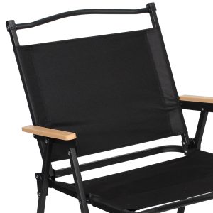 Καρέκλα παραλίας μεταλλική πτυσσόμενη 53Χ52Χ76,5 εκ. μαύρη - KESKOR 04744