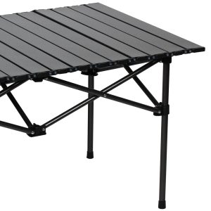 Τραπέζι μεταλλικό πτυσσόμενο 95Χ55Χ50 εκ. μαύρο γκρι - KESKOR 04749