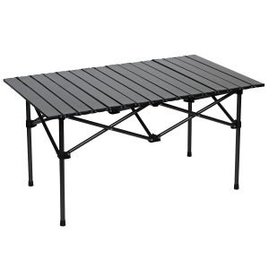 Τραπέζι μεταλλικό πτυσσόμενο 95Χ55Χ50 εκ. μαύρο γκρι - KESKOR 04749